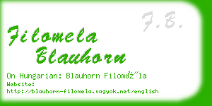 filomela blauhorn business card
